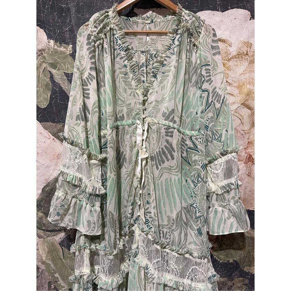 NEW Free People Bali Lover To Lover Maxi Dress / Duster Size XS - Picture 9 of 9